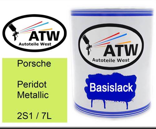 Porsche, Peridot Metallic, 2S1 / 7L: 1L Lackdose, von ATW Autoteile West.